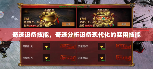奇迹设备技能，奇迹分析设备现代化的实用技能 第3张