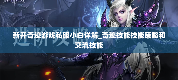新开奇迹游戏私服小白详解_奇迹技能技能策略和交流技能  第1张
